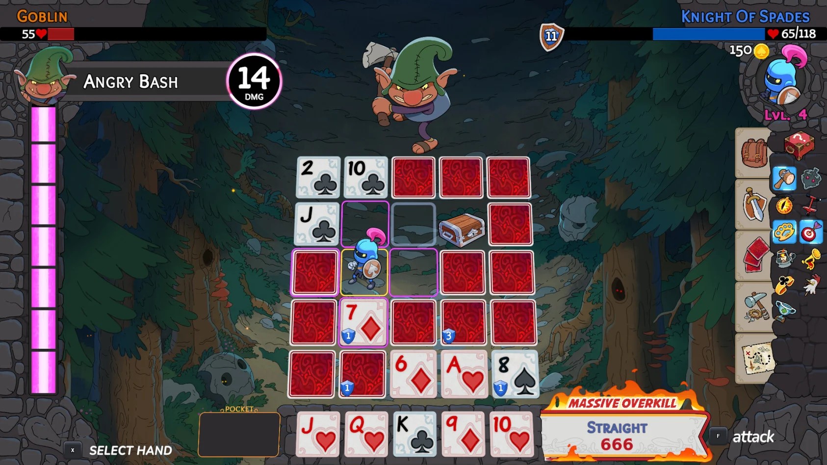 Hero's Hand är ett roguelike-rollspel baserat på pokerregler