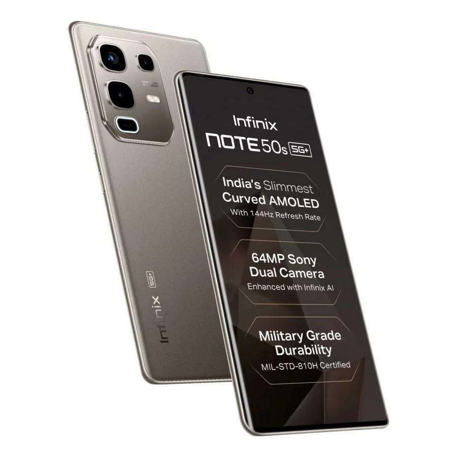 Infinix erbjuder Note 50s 5G+ i tre färger: Marine Drift Blue, Titanium Grey och Burgundy Red