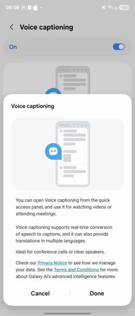 One UI 8 får ny AI-funktion som översätter tal till text i realtid